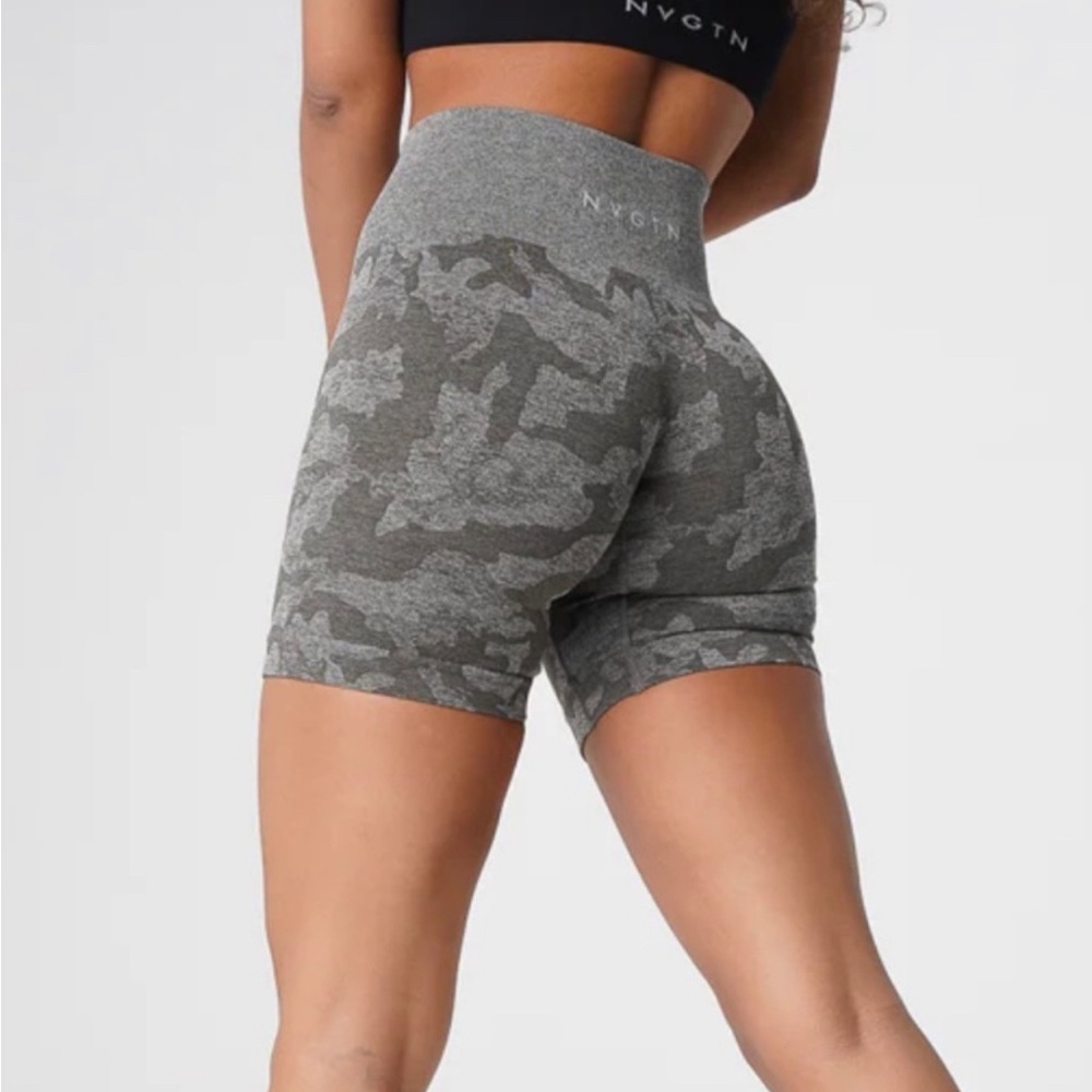 Khaki Green Camo Seamless NVGTN Shorts